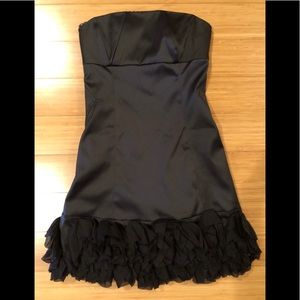 Black Ruffled Tube Dress